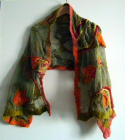 Khaki Felted Scarf - click for more info